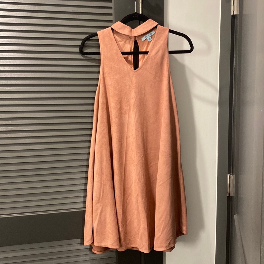 NWOT Pink suede boutique dress